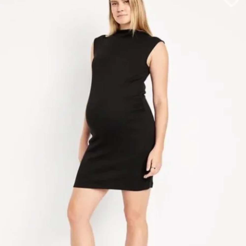 Old Navy | Maternity Mock Neck Dress | Black | XL